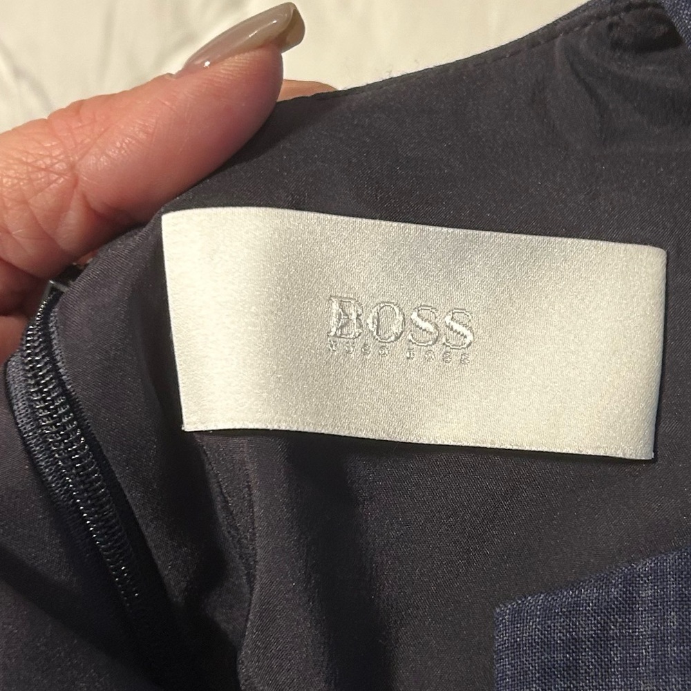 Boss Hugo Boss Delysia Navy Sheath Dress - Picture 6 of 11